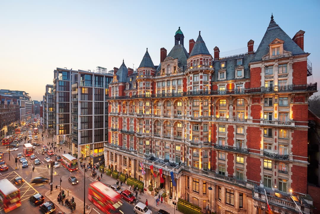 Exterior of Mandarin Oriental Hyde Park, London, Knightsbridge