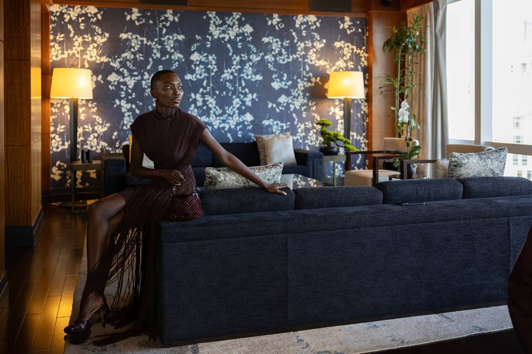 Window-side lounge at Mandarin Oriental, New York