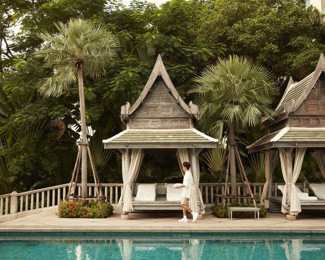 Swimming pool at The Peninsula Bangkok