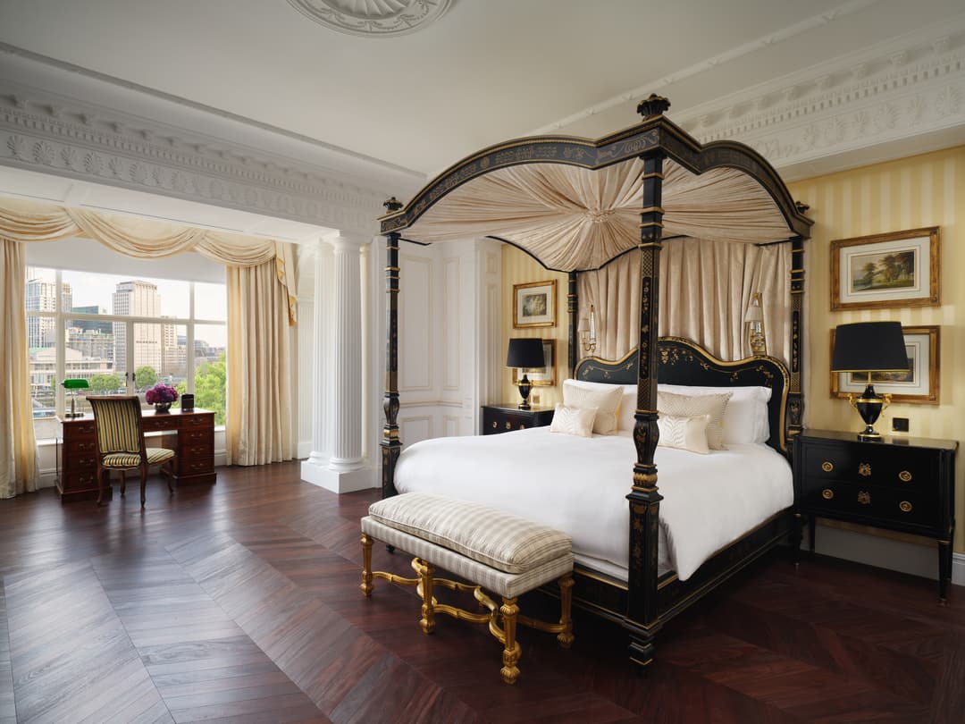 Guest room at The Savoy, Strand