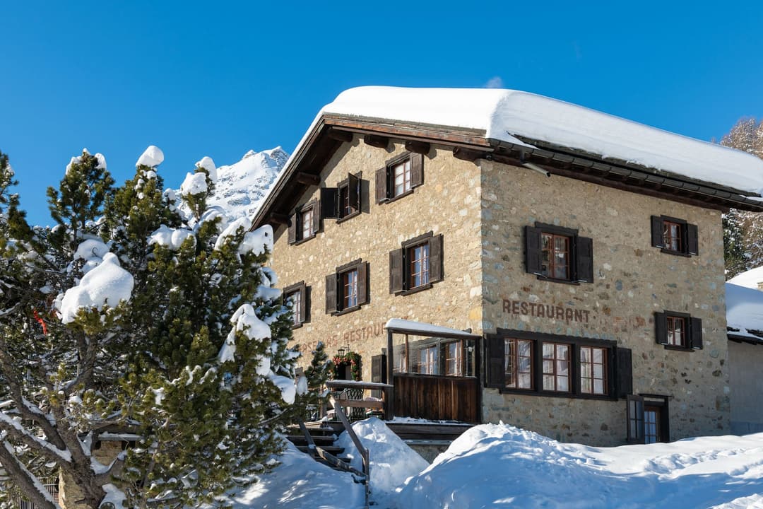 Exterior of Suvretta House, St. Moritz (Champfer side)