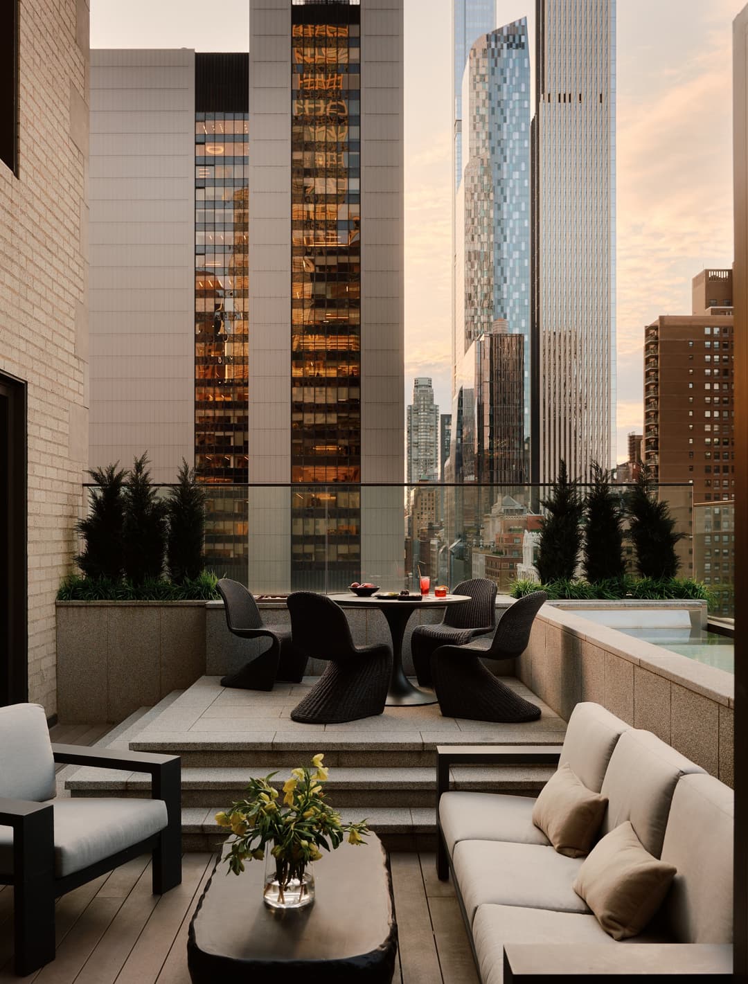Two-bedroom home with private pool and Manhattan skyline views at Aman New York.