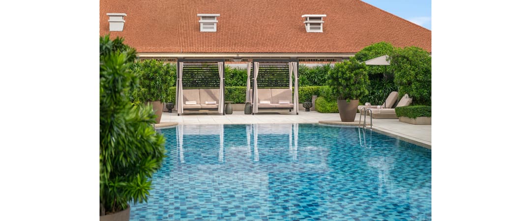 Swimming pool at Raffles Singapore