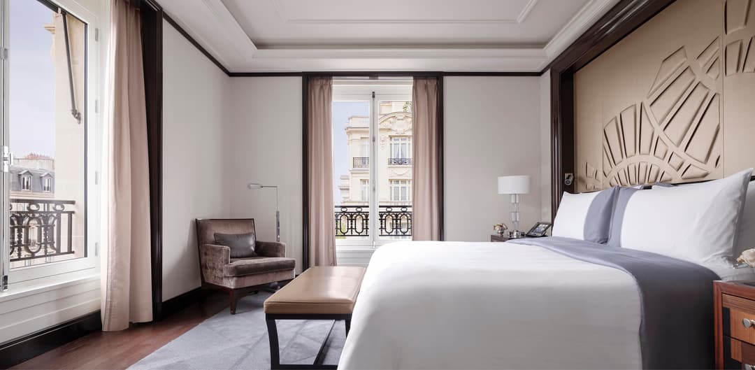 Guest room at The Peninsula Paris