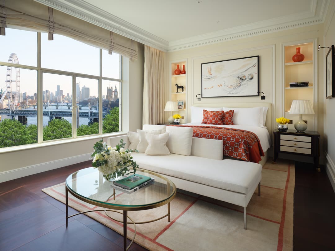 Suite living room at The Savoy, Strand