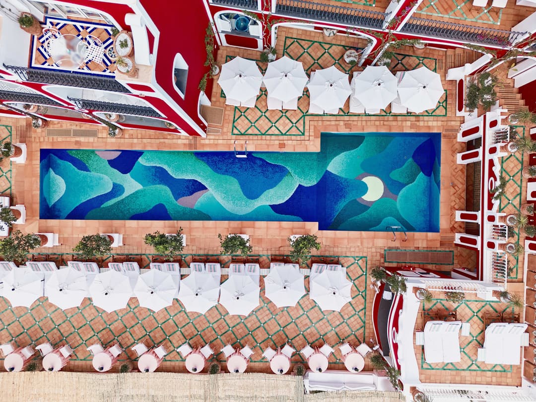 Aerial view of Le Sirenuse, Positano