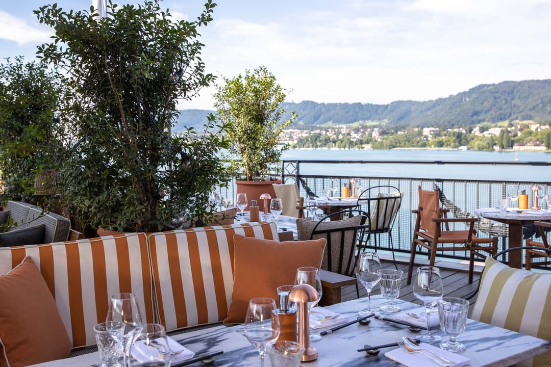 Rooftop restaurant at La Réserve Eden au Lac Zurich