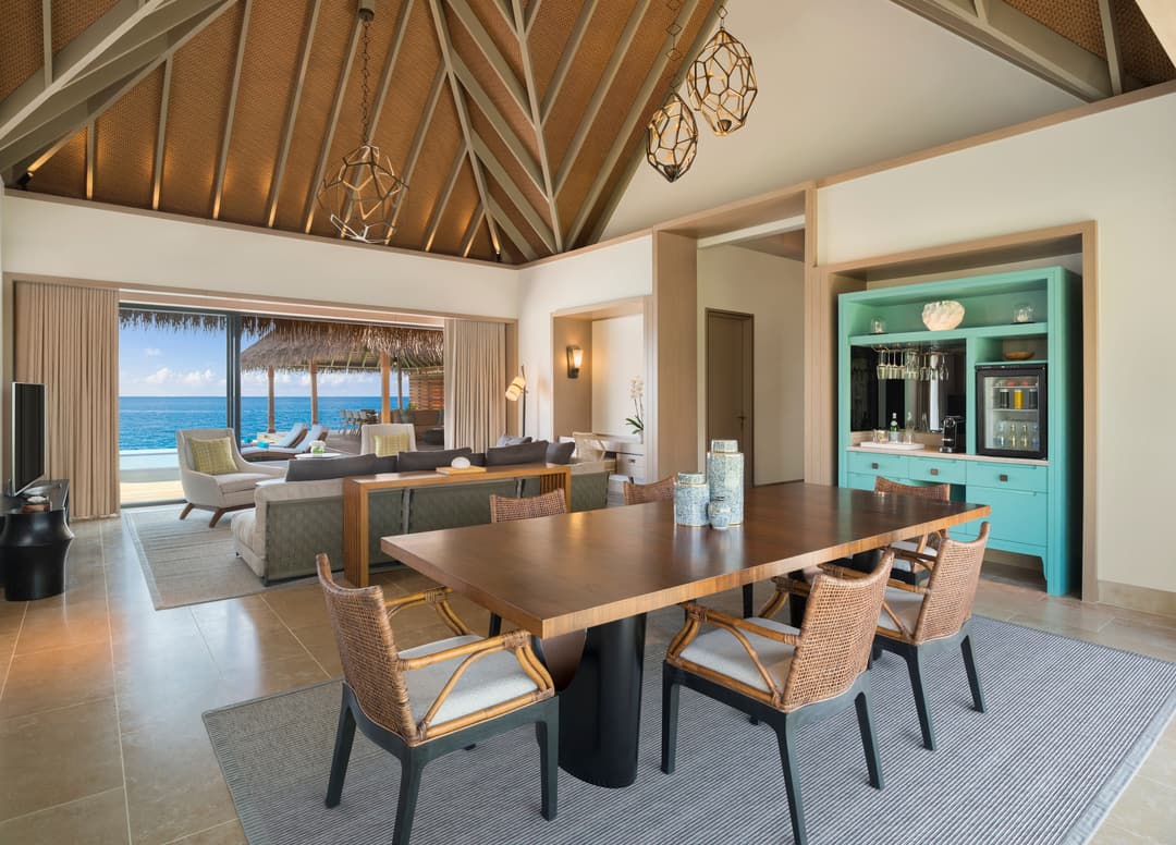 Guest room at Waldorf Astoria Maldives Ithaafushi, Raa Atoll