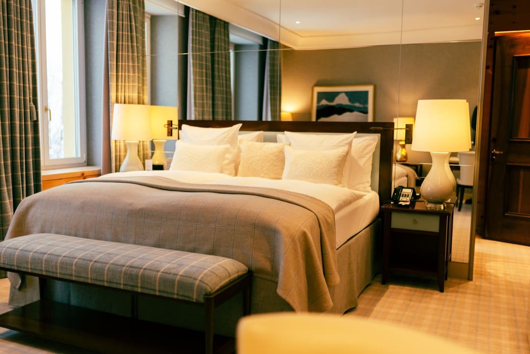 Guest room at Kulm Hotel St. Moritz