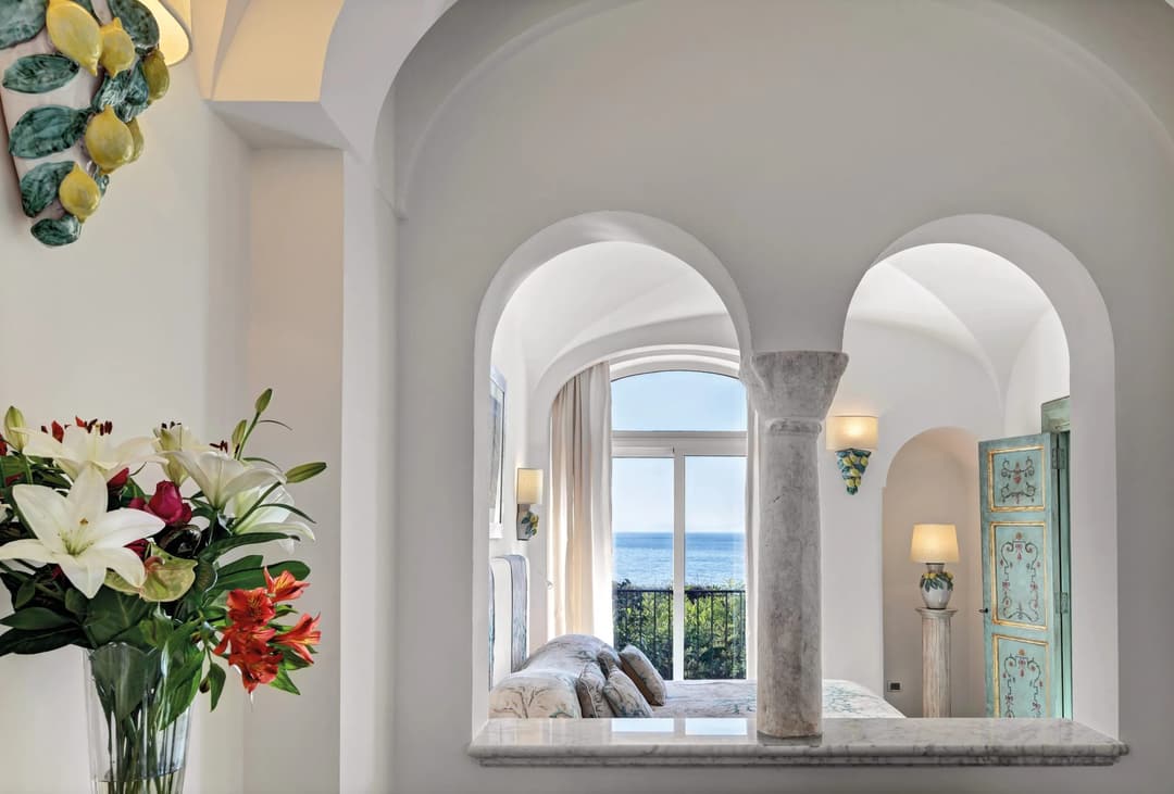 Suite living room at Hotel Santa Caterina, Amalfi