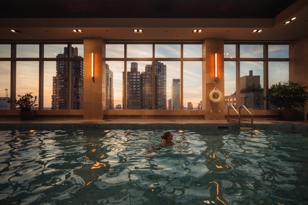 Indoor pool at Mandarin Oriental, New York