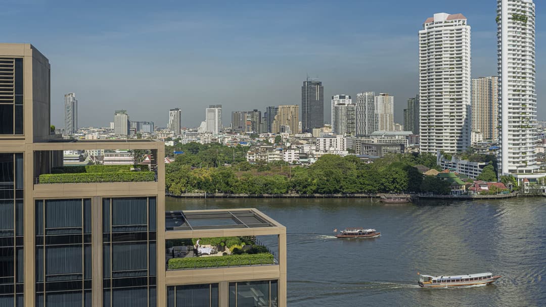 View from Four Seasons Hotel Bangkok at Chao Phraya River