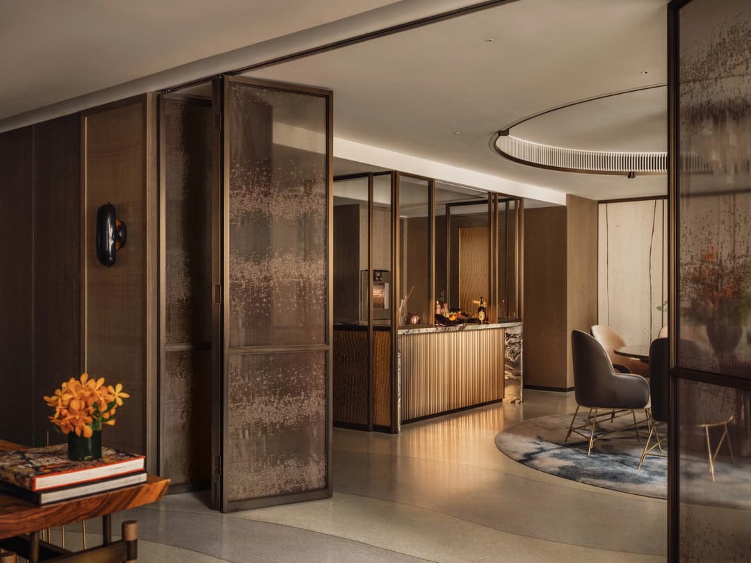 Entertainment Suite Dining Area with equipped kitchen at Mandarin Oriental The Landmark, Hong Kong, The Landmark Mandarin Oriental, Hong Kong