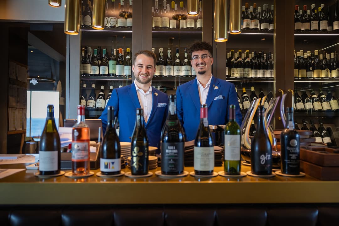 Wines on display at Ocean Restaurant, Vila Vita Parc Resort & Spa, Algarve (Porches)