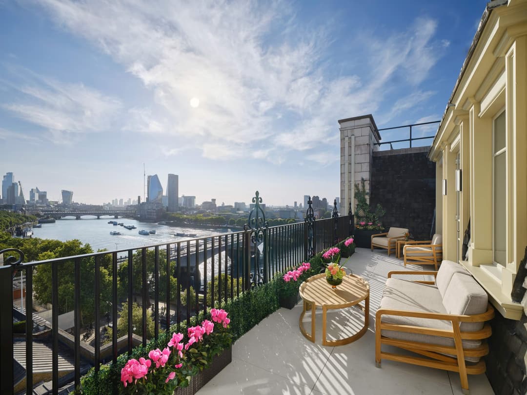 Private terrace at The Savoy, Strand