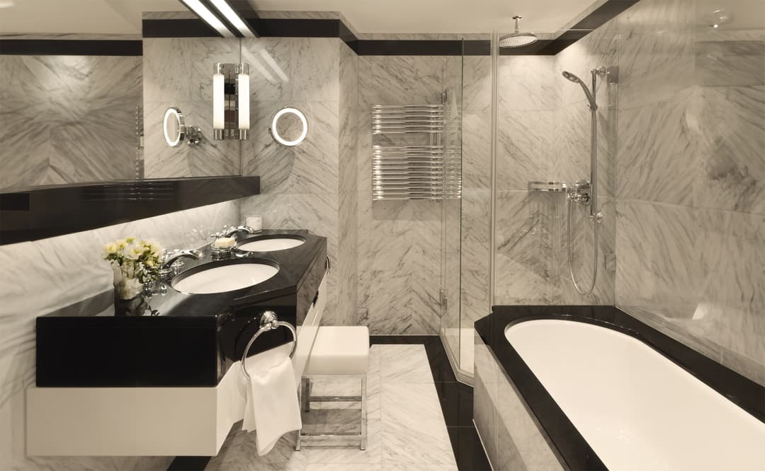 Badrutts Palace Junior Suite Bathroom, Badrutt's Palace Hotel, St. Moritz
