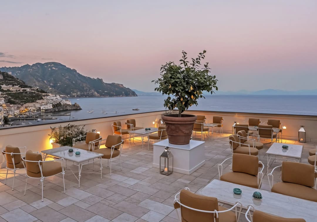 Private terrace at Hotel Santa Caterina, Amalfi