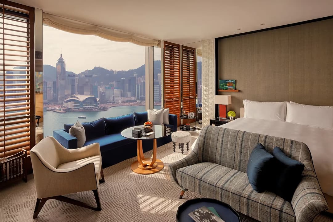 Suite living room at Rosewood Hong Kong