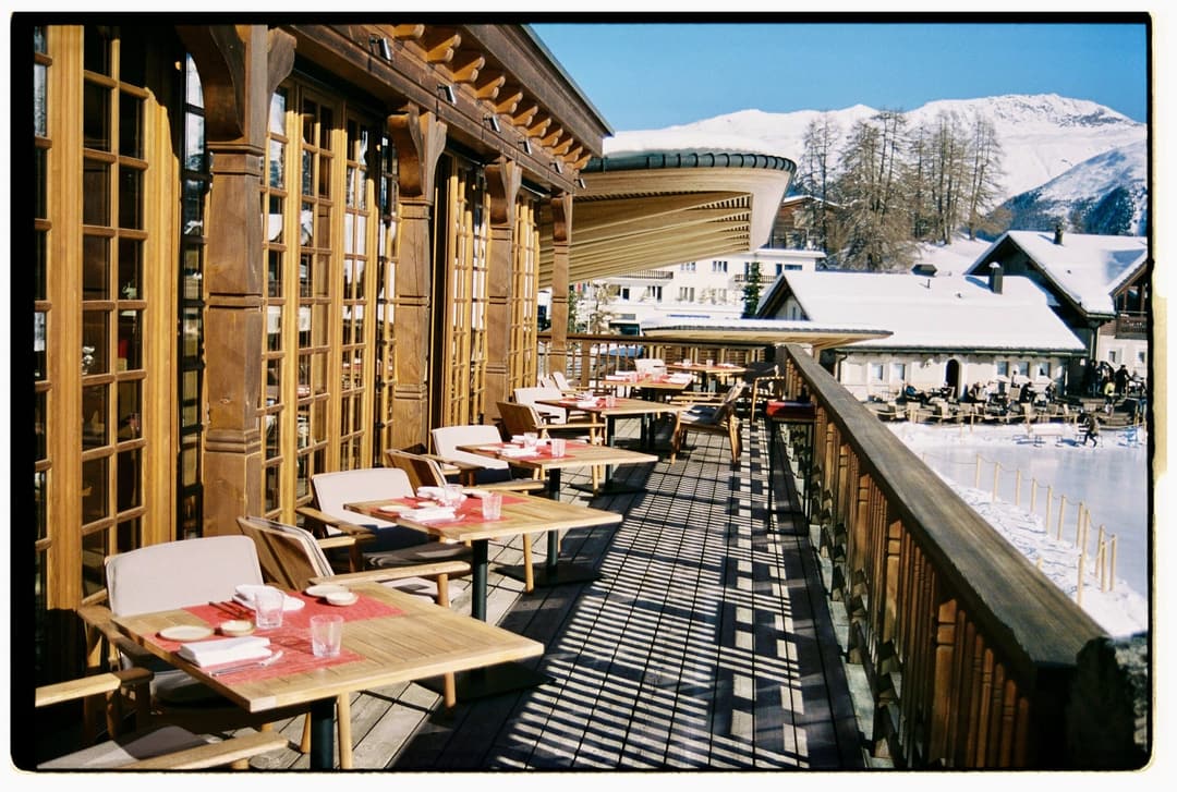 Private terrace at Kulm Hotel St. Moritz