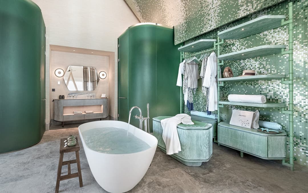Marble bathroom at JOALI BEING, Raa Atoll