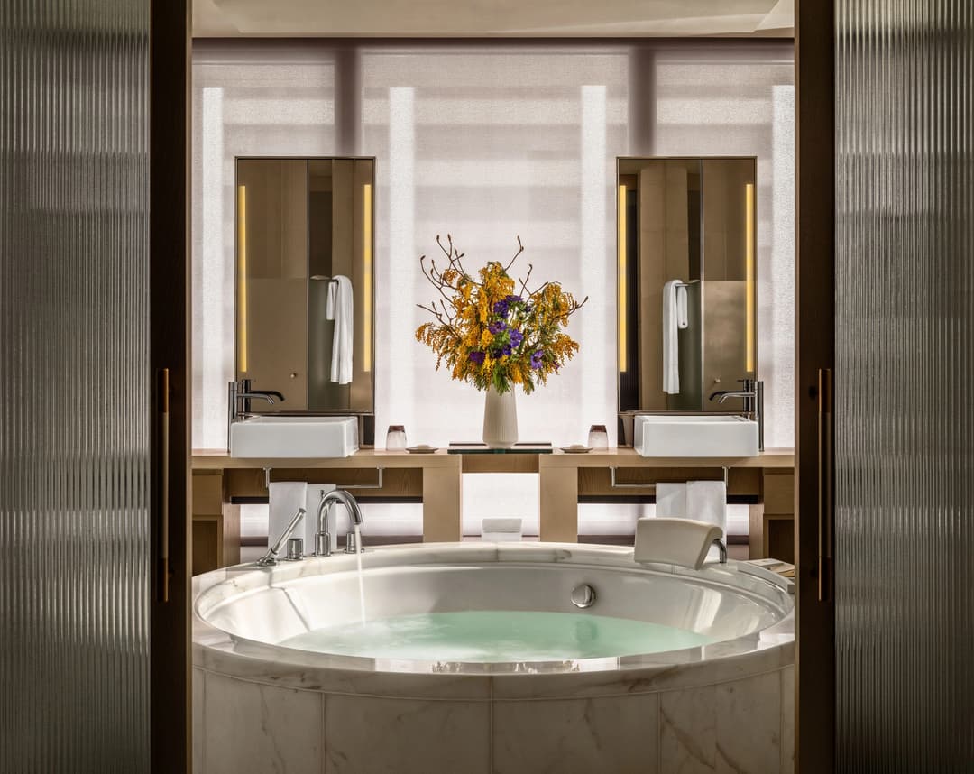 Elegant L900 Suite bathroom at Mandarin Oriental The Landmark, Hong Kong, The Landmark Mandarin Oriental, Hong Kong