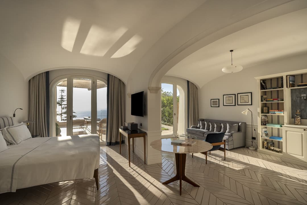 Suite living room at Borgo Santandrea, Conca dei Marini