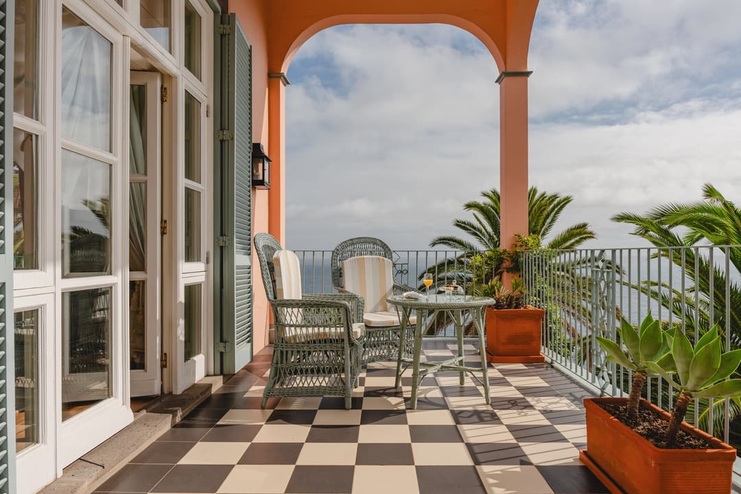 Private terrace at Reid's Palace, A Belmond Hotel, Funchal, Madeira