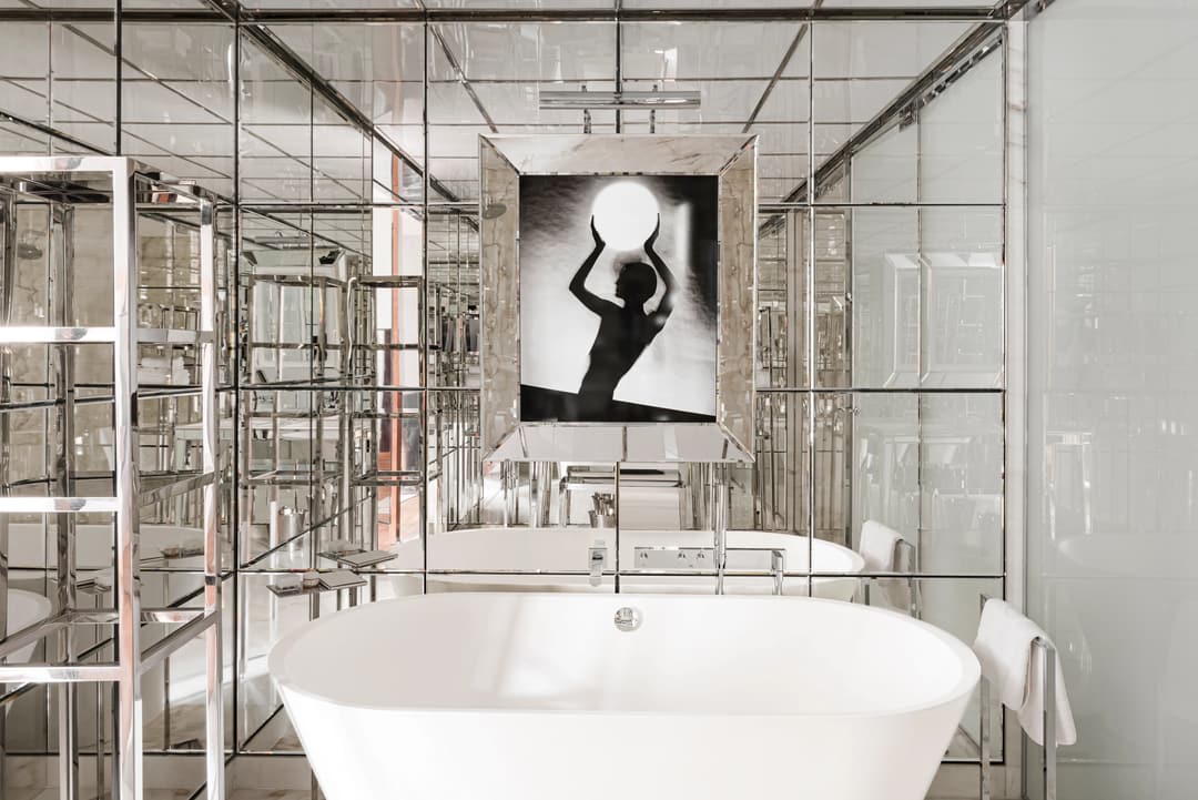 Marble bathroom at Le Royal Monceau Raffles Paris