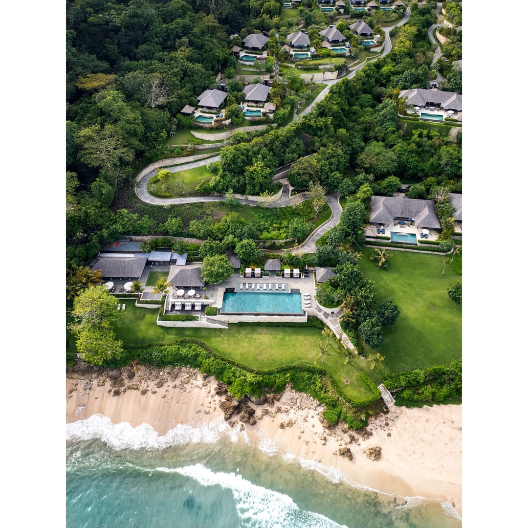 Aerial view of Raffles Bali, Jimbaran