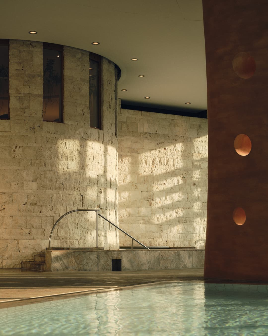 Spa indoor pool and whirlpool at Grand Hotel Kronenhof, Pontresina