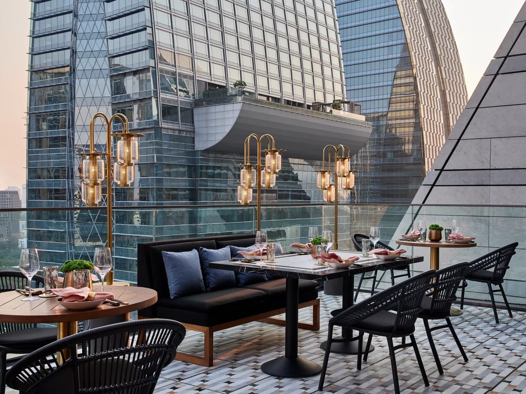 Private terrace at Rosewood Bangkok