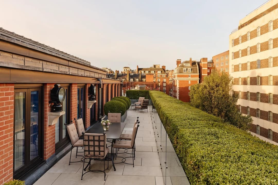 Private terrace at The Connaught, Mayfair