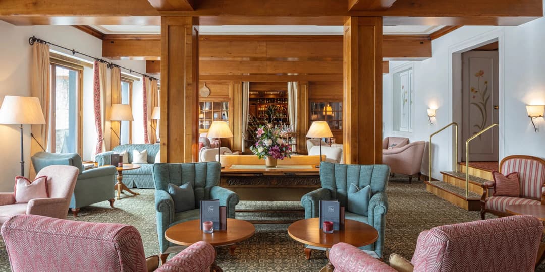 Lounge at Suvretta House, St. Moritz (Champfer side)