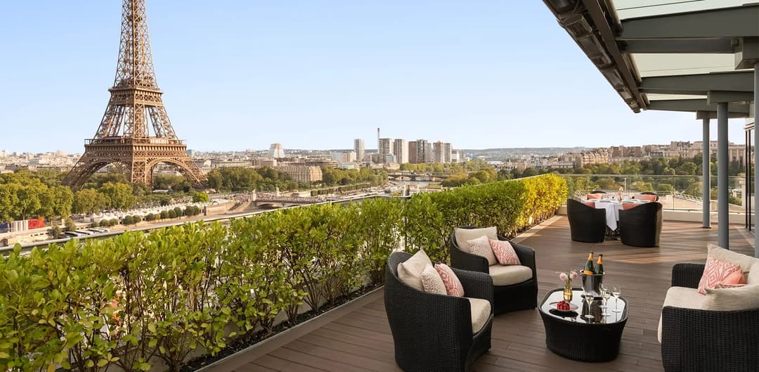 Private terrace at Shangri-La Paris