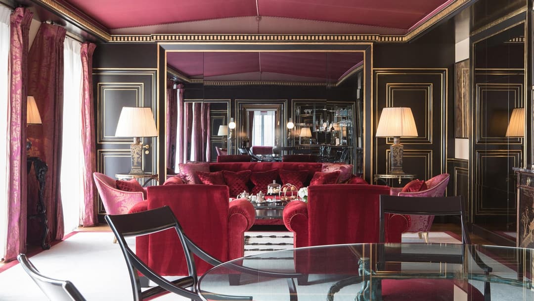 Lounge at La Reserve Paris Hotel and Spa