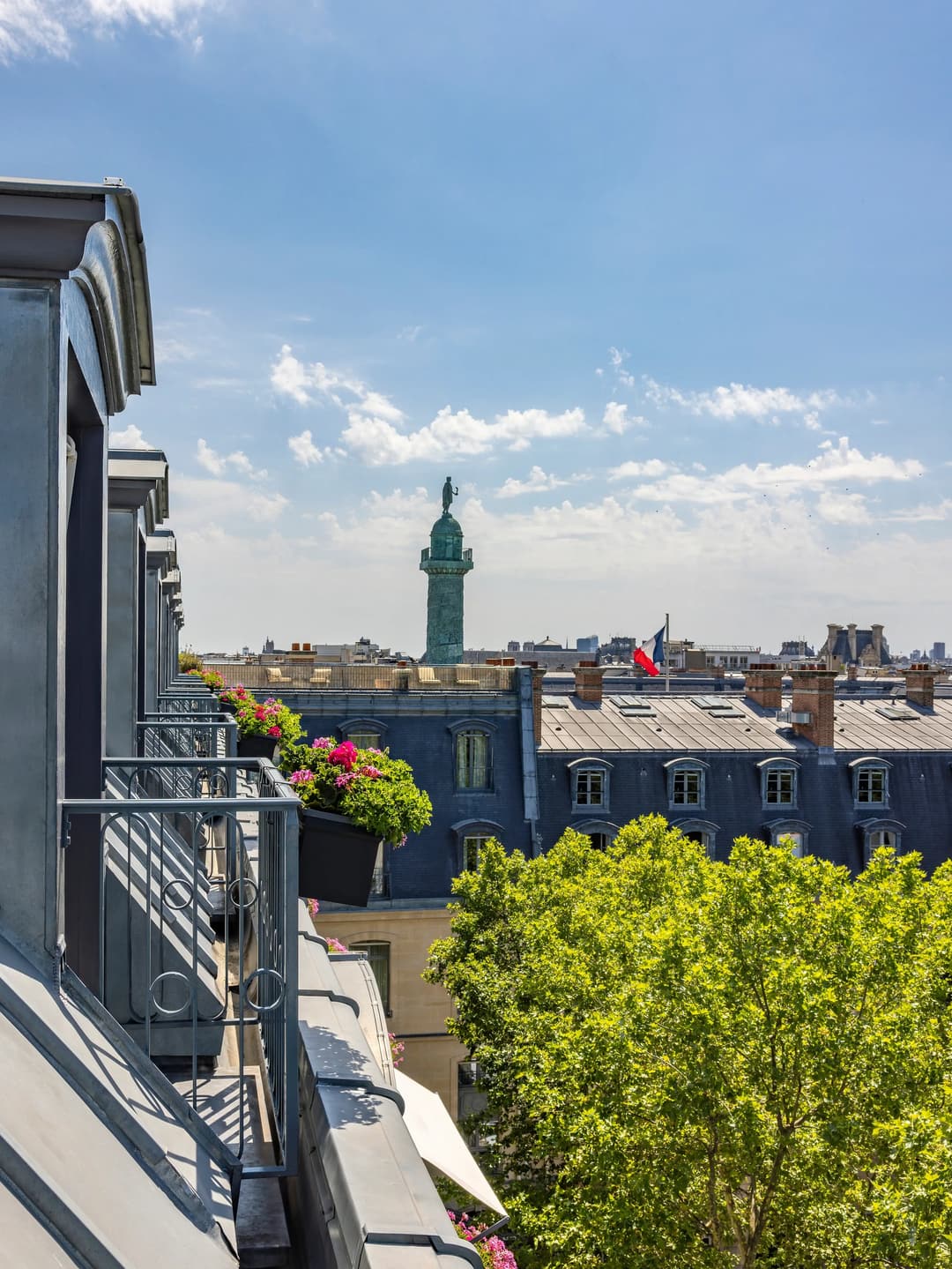 View of the Vendôme Column from the Prestige Maria Callas Suite at the Ritz Paris