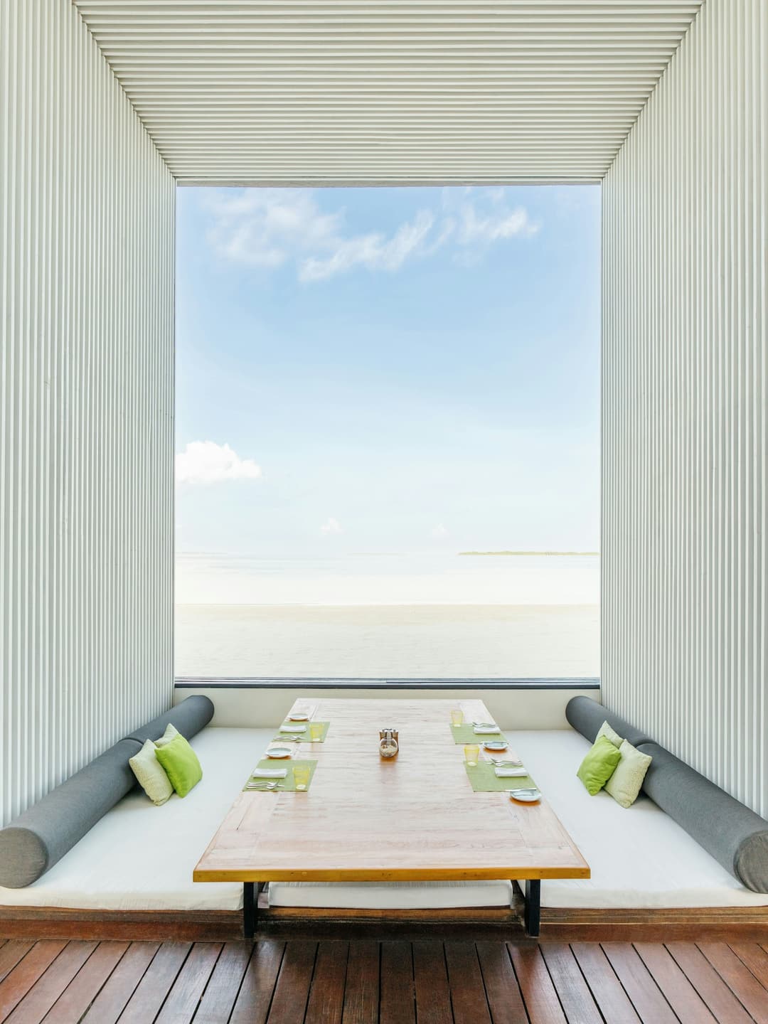 Private terrace at Cheval Blanc Randheli, Raa Atoll
