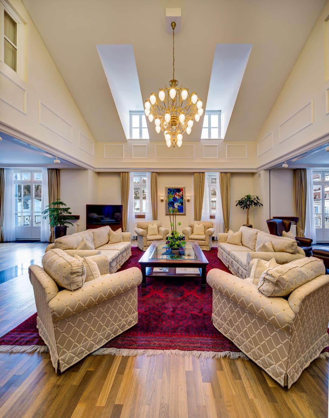 Lounge at Grand Hotel des Bains Kempinski St. Moritz, St. Moritz Bad