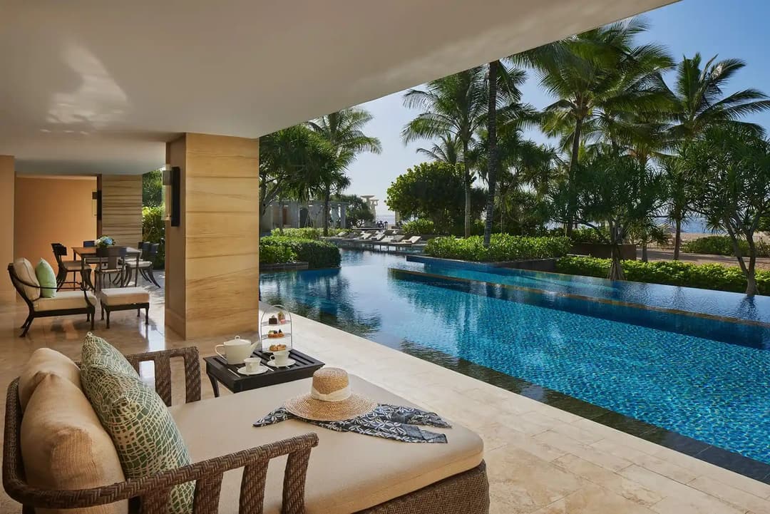 Lagoon pool beside the suites at The Mulia, Nusa Dua